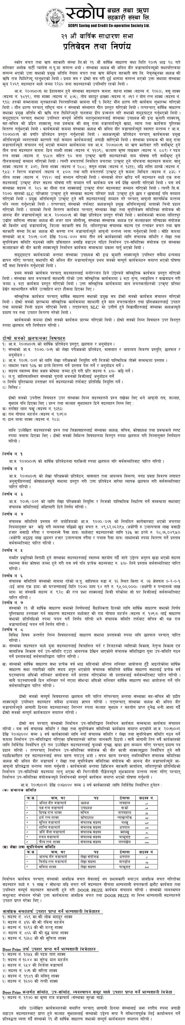 २१ औं वार्षिक साधारण सभा - प्रतिवेदन त......</span><br />
				<a href=